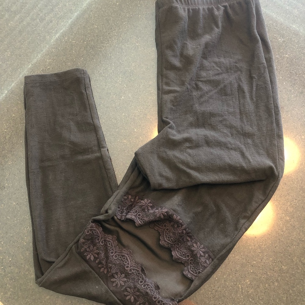 Lace knee leggings - buttery soft